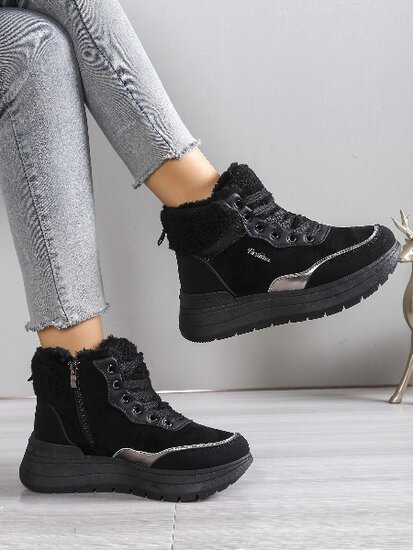 Zwarte hoge winter sneaker Kenzy