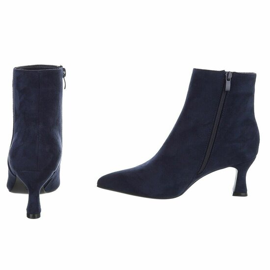 Bottines en daim bleu foncé Adiva