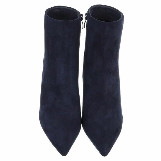 Bottines en daim bleu foncé Adiva