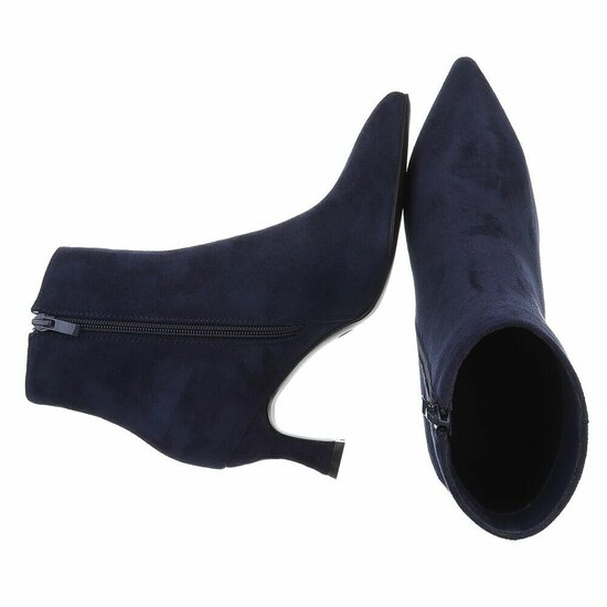 Bottines en daim bleu foncé Adiva