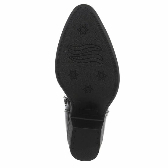 Bottines biker-western noires Delphine