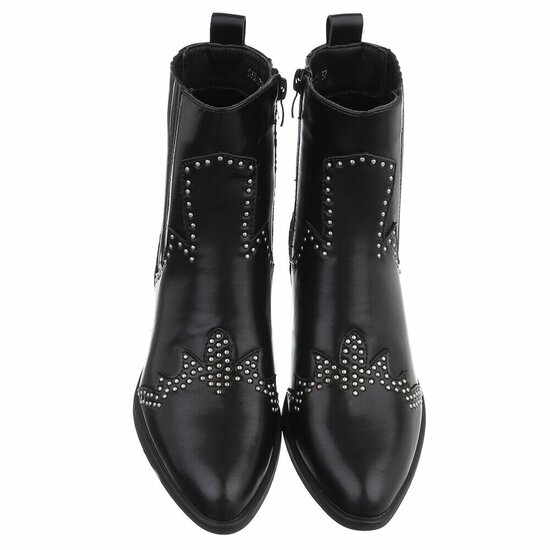 Bottines biker-western noires Delphine