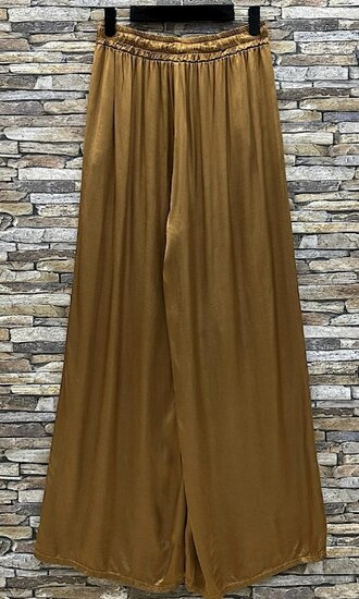 Licht bruine broek in satin