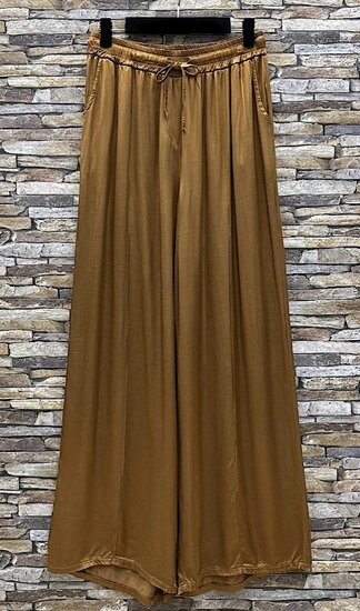 Licht bruine broek in satin