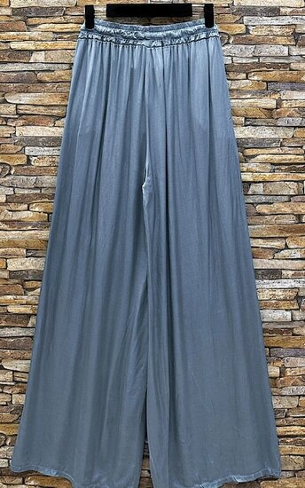 Jeans blauwe broek in satin