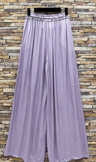 Lila broek in satin