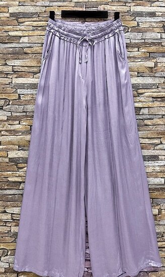 Lila broek in satin