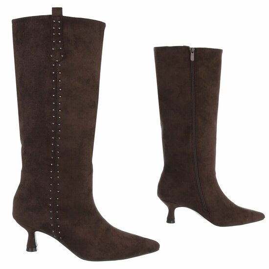 Hoge bruine suede laars Carlien