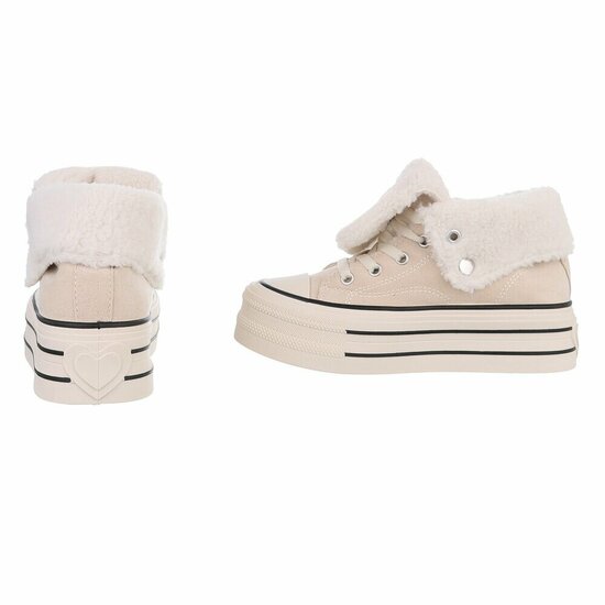 Beige hoge winter sneaker Charella