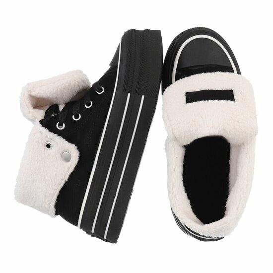 Zwarte hoge winter sneaker Charella
