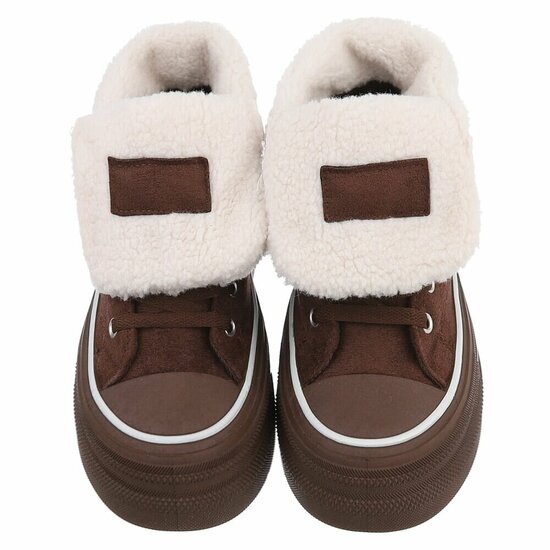 Bruine hoge winter sneaker Charella