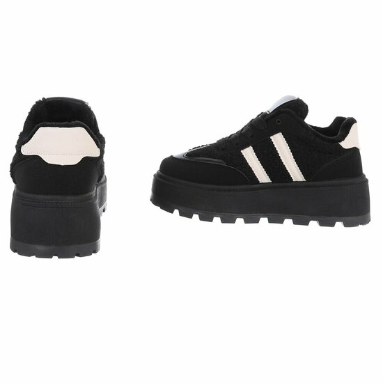 Zwarte lage sneaker Coralie
