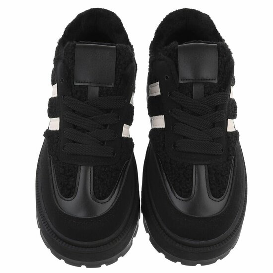 Zwarte lage sneaker Coralie