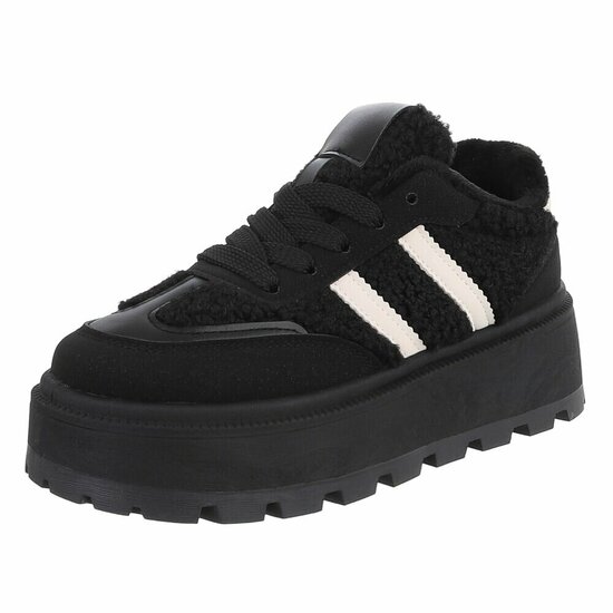 Zwarte lage sneaker Coralie