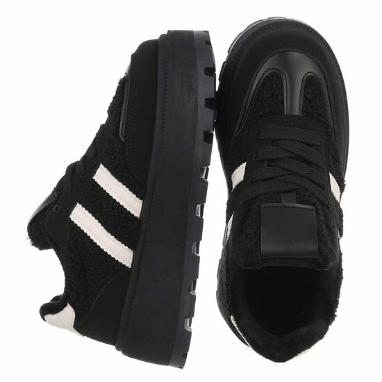 Zwarte lage sneaker Coralie