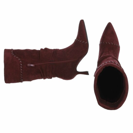 Bordeaux midi suede laars Caprice