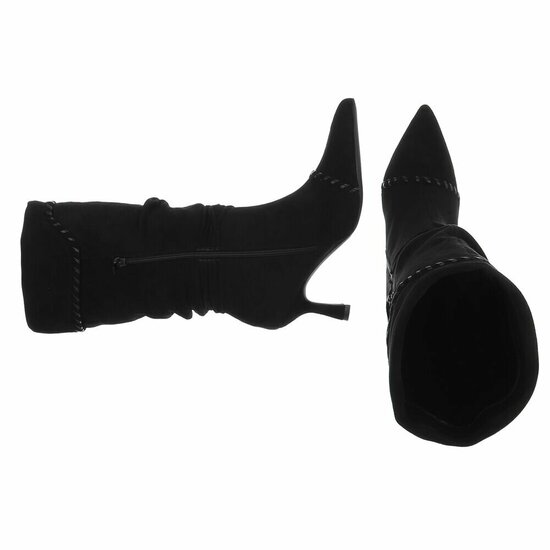 Zwarte midi suede laars Caprice