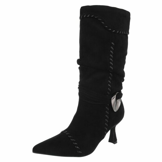 Zwarte midi suede laars Caprice