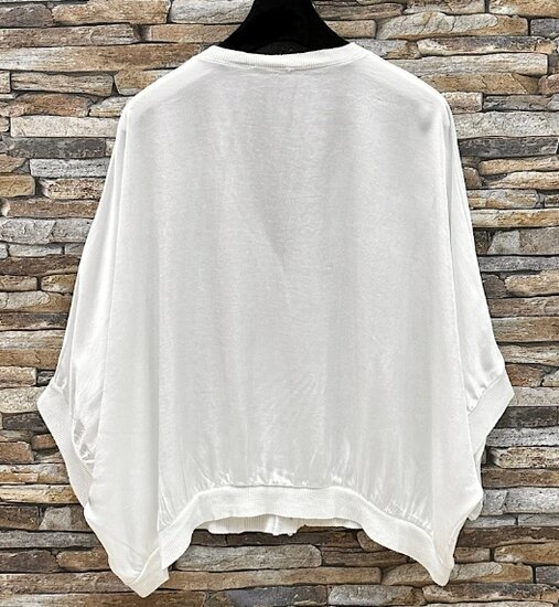 Witte gilet in satin
