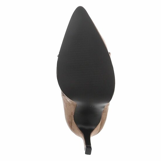 Hoge licht bruine suede western-biker laars Carissa