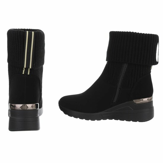 Bottines noires en daim Cellena
