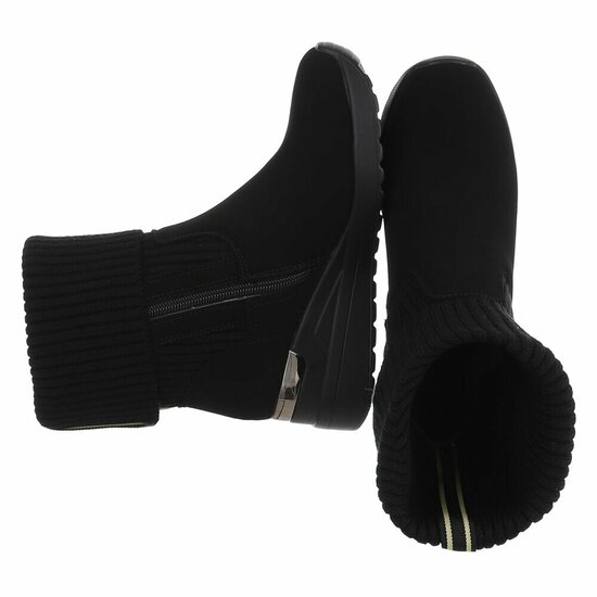 Bottines noires en daim Cellena