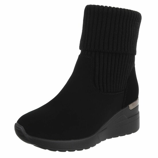 Bottines noires en daim Cellena