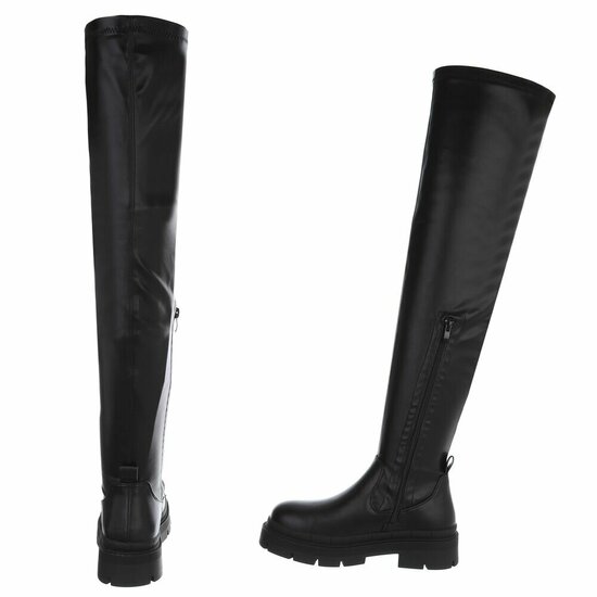 Zwarte overknee laars Carijn