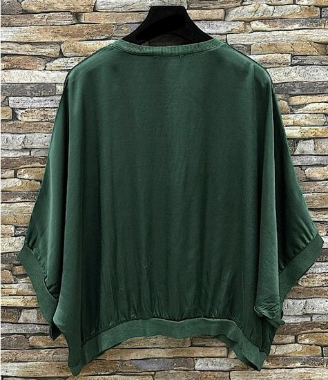 Groene gilet in satin