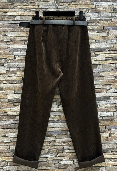 Donker bruine velvet broek