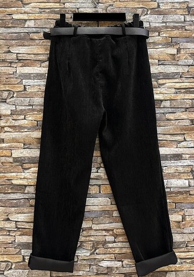 Zwarte velvet broek
