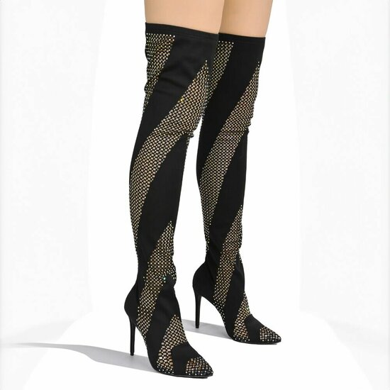 Two tone overknee laars Onka