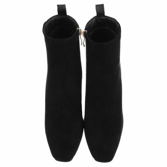 Bottines Adele en daim noir bi-matière
