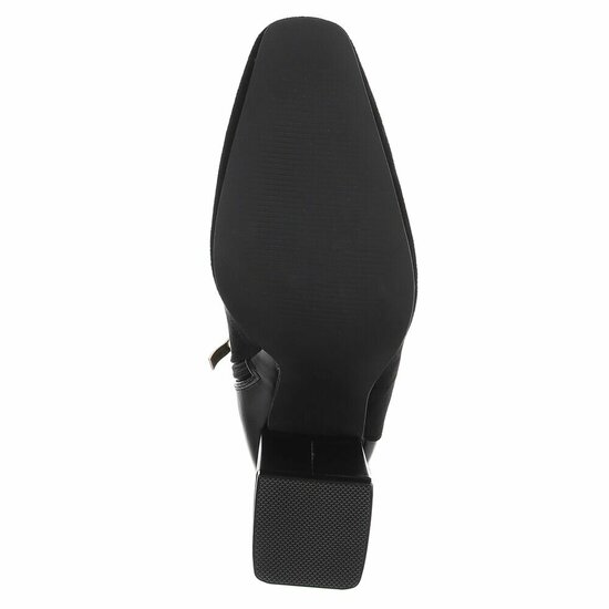 Bottines Adele en daim noir bi-matière