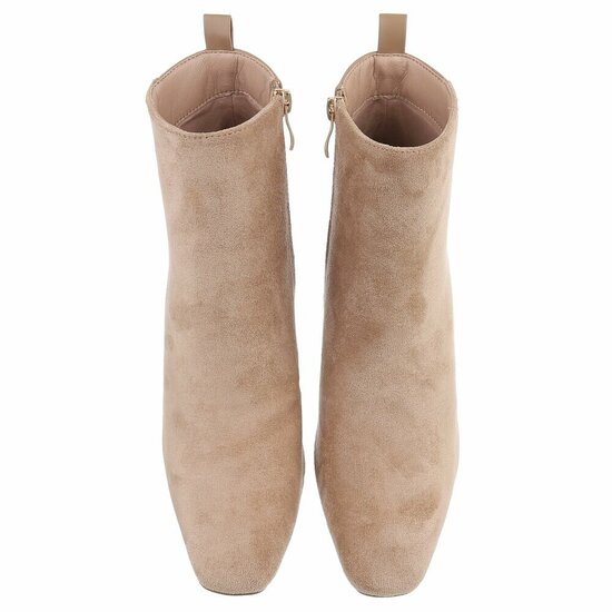 Bottines Adele en daim brun kaki bi-matière