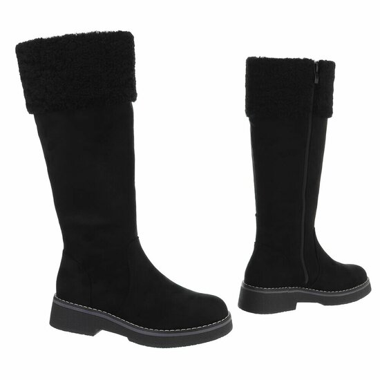 Zwarte suede laars Nicole