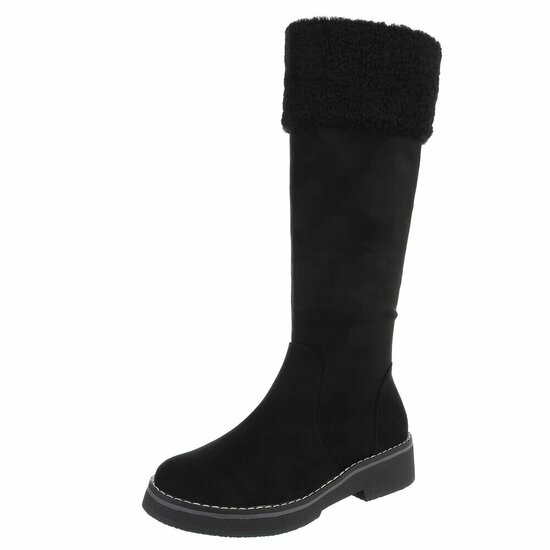 Zwarte suede laars Nicole