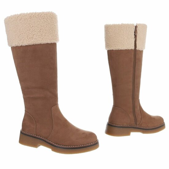 Bruine suede laars Nicole
