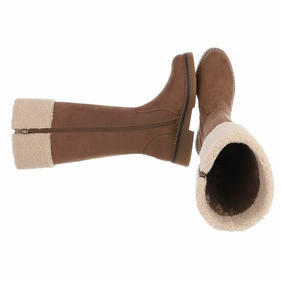 Bruine suede laars Nicole