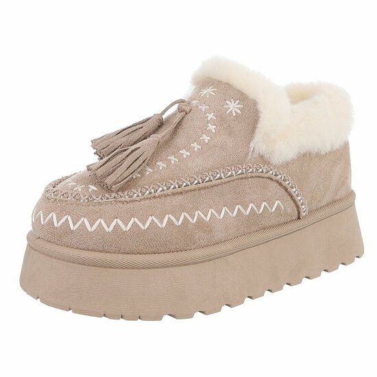 Kaki bruin daimen winterlaarsje Cassandra