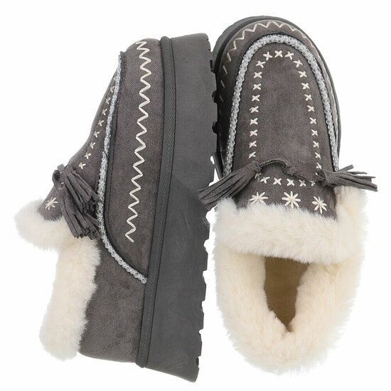 Grijs daimen winterlaarsje Cassandra