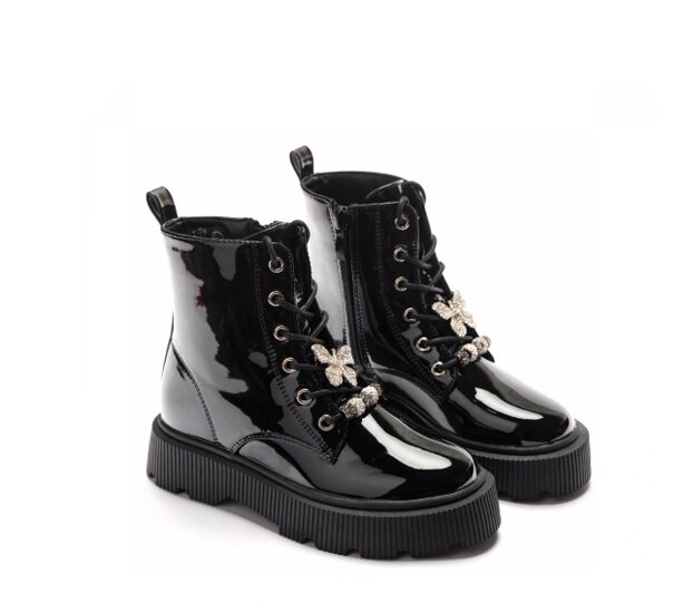 Zwarte lak meisjes boot Chanty