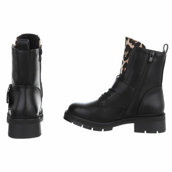 Zwarte-sneeuw luipaard boot Alviena