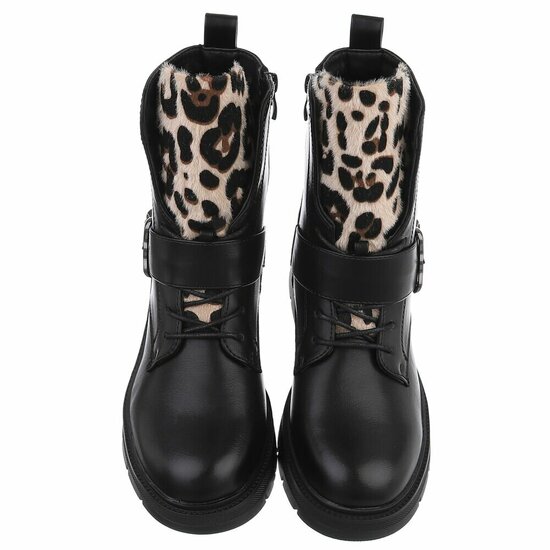 Zwarte-sneeuw luipaard boot Alviena