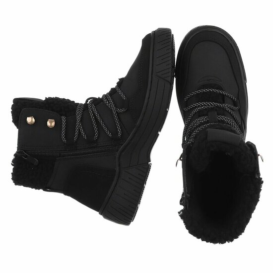 Zwarte suede winterboot Gabriela