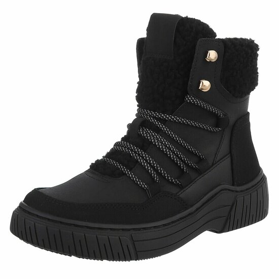 Zwarte suede winterboot Gabriela