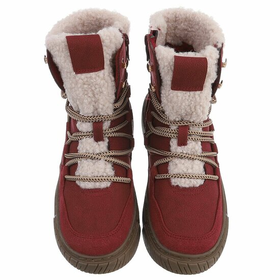 Wijn rode suede winterboot Gabriela