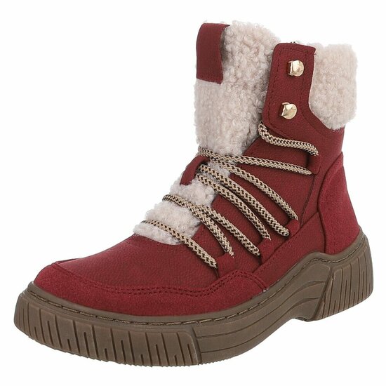 Wijn rode suede winterboot Gabriela
