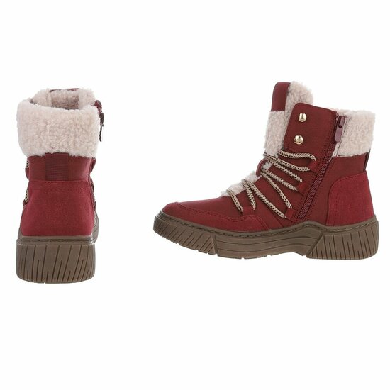 Wijn rode suede winterboot Gabriela
