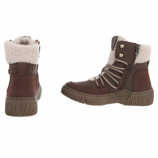 Bruine suede winterboot Gabriela